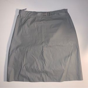 Iconic Miu Miu Nylon skirt with belt closure.